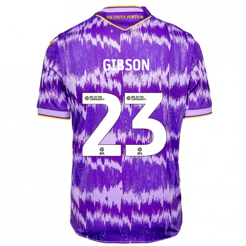 Danxen Kinder Ben Gibson #23 Lila Gelb Auswärtstrikot Trikot 2025/26 T-Shirt Schweiz
