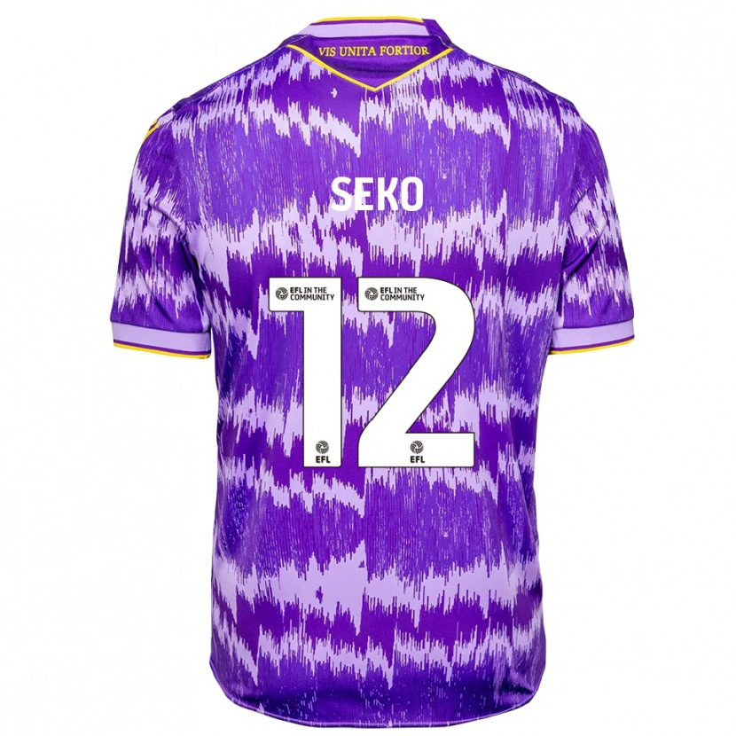 Danxen Kinder Tatsuki Seko #12 Lila Gelb Auswärtstrikot Trikot 2025/26 T-Shirt Schweiz