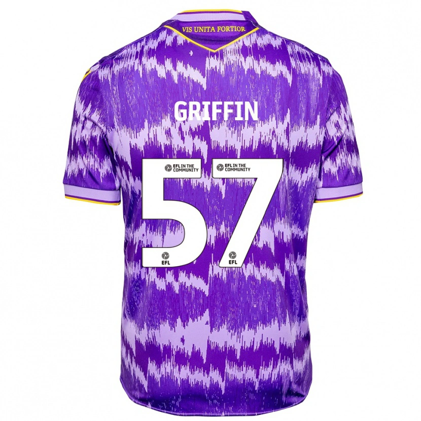 Danxen Kinder Jake Griffin #57 Lila Gelb Auswärtstrikot Trikot 2025/26 T-Shirt Schweiz