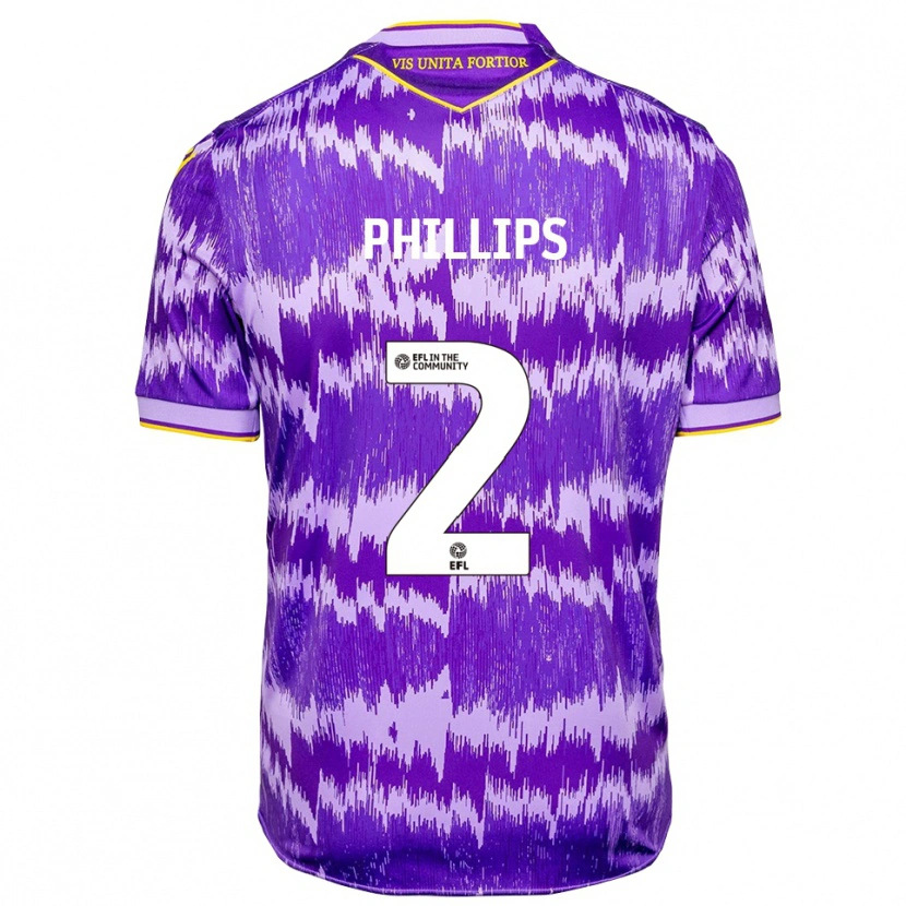 Danxen Kinder Sanchez Phillips #2 Lila Gelb Auswärtstrikot Trikot 2025/26 T-Shirt Schweiz