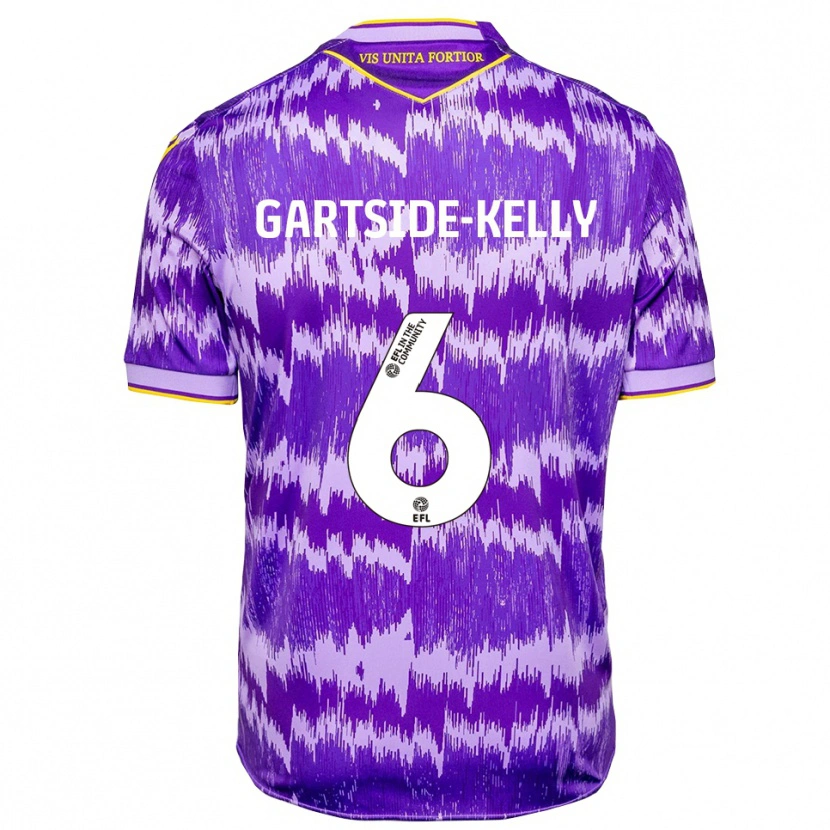 Danxen Kinder Gabriel Kelly #6 Lila Gelb Auswärtstrikot Trikot 2025/26 T-Shirt Schweiz