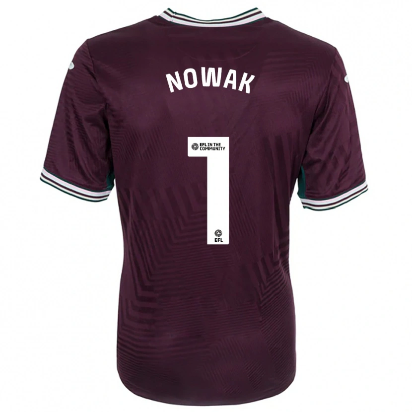Danxen Kinder Jakub Nowak #1 Rostrot Weiß Auswärtstrikot Trikot 2025/26 T-Shirt Schweiz