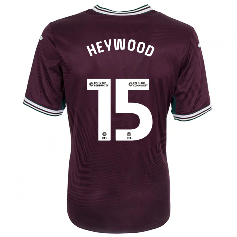 Danxen Kinder Carter Heywood #15 Rostrot Weiß Auswärtstrikot Trikot 2025/26 T-Shirt Schweiz