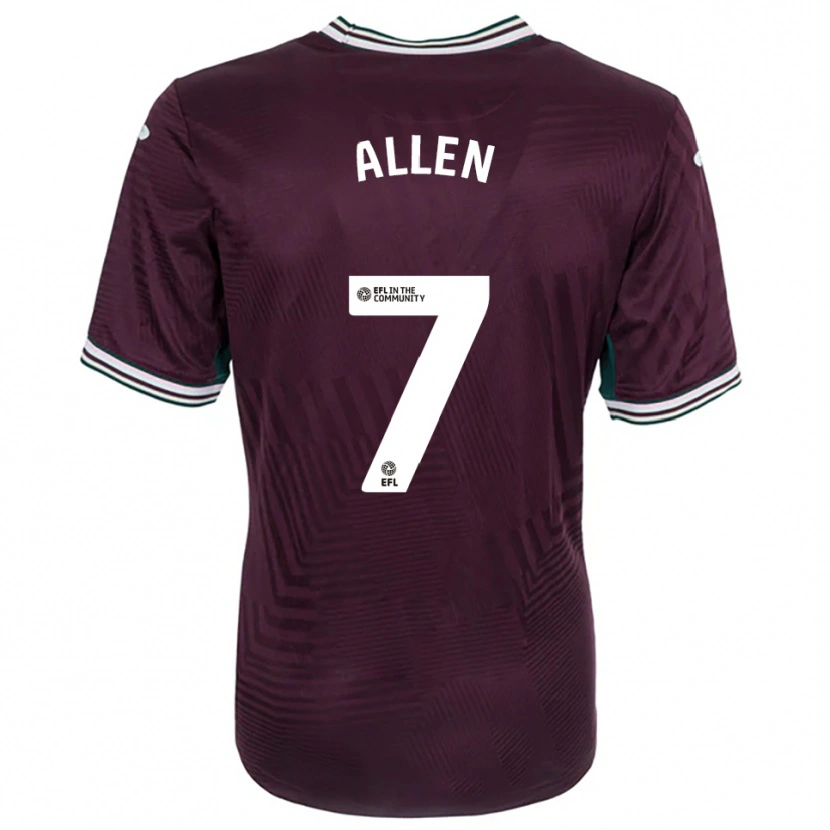 Danxen Kinder Joe Allen #7 Rostrot Weiß Auswärtstrikot Trikot 2025/26 T-Shirt Schweiz
