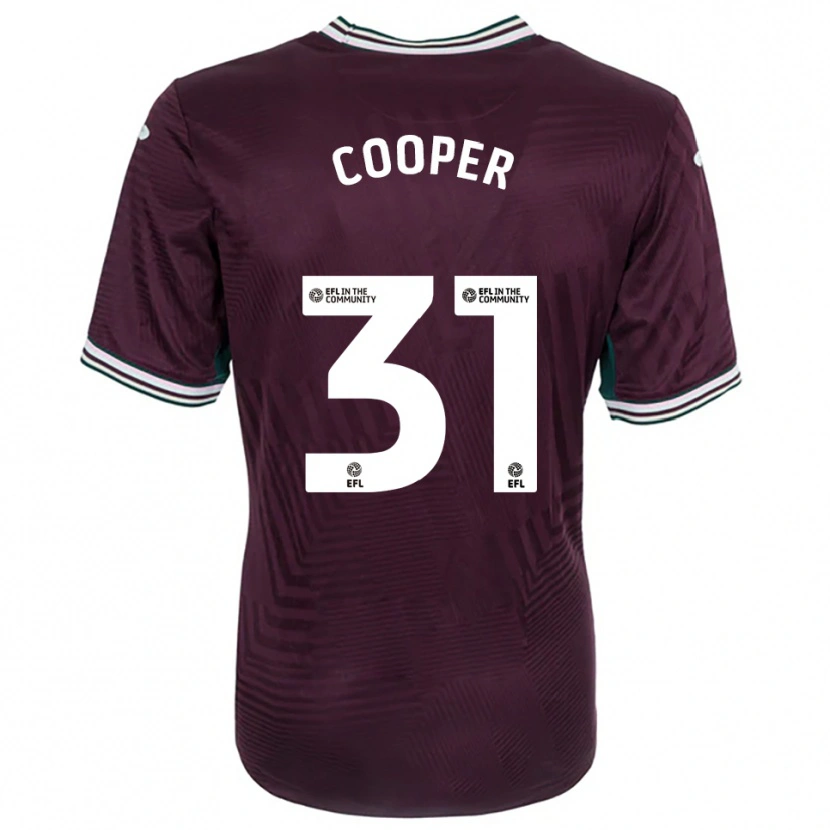 Danxen Kinder Oliver Cooper #31 Rostrot Weiß Auswärtstrikot Trikot 2025/26 T-Shirt Schweiz