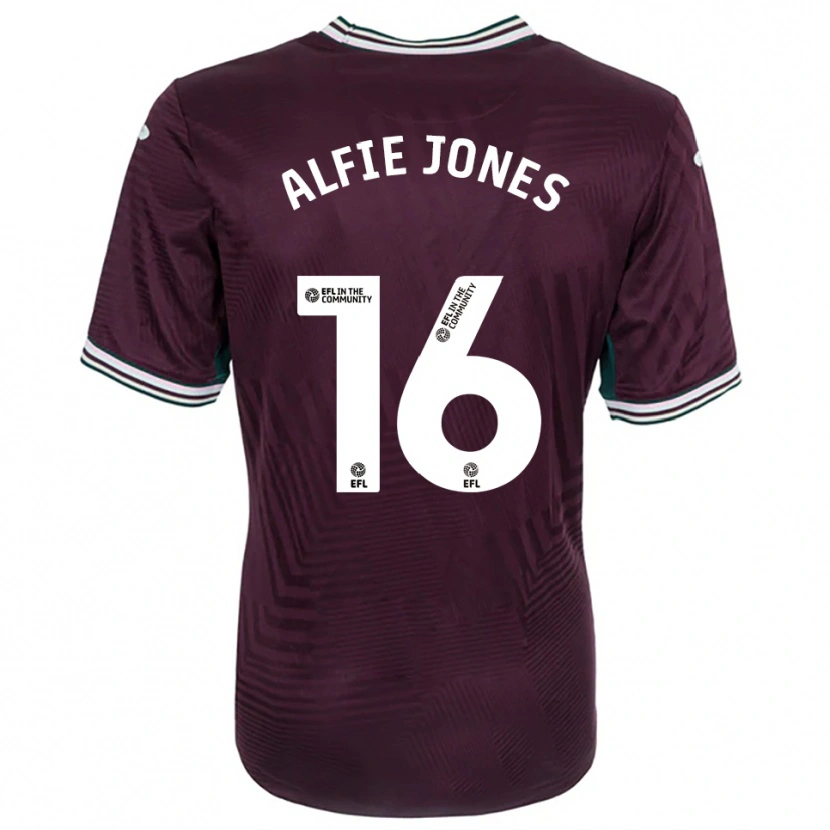 Danxen Kinder Alfie Jones #16 Rostrot Weiß Auswärtstrikot Trikot 2025/26 T-Shirt Schweiz