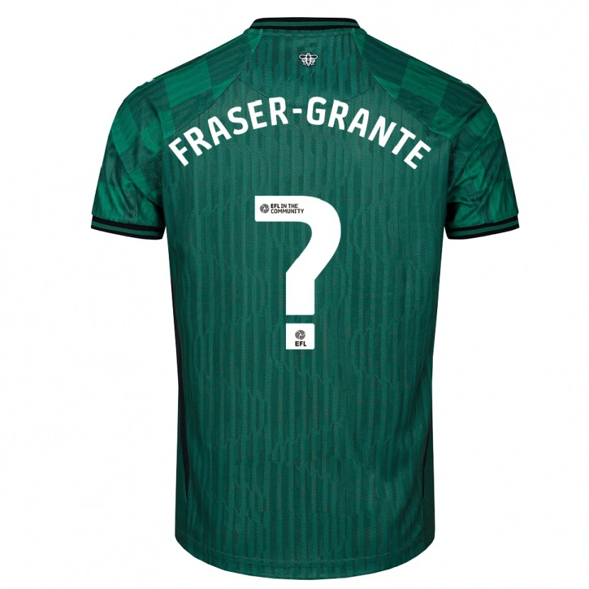 Danxen Kinder Zak Fraser-Grante #0 Grün Schwarz Auswärtstrikot Trikot 2025/26 T-Shirt Schweiz
