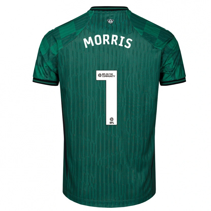 Danxen Kinder Sam Morris #1 Grün Schwarz Auswärtstrikot Trikot 2025/26 T-Shirt Schweiz