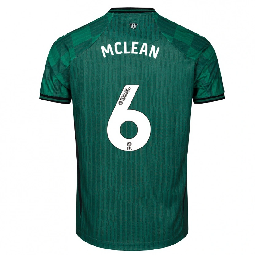 Danxen Kinder Sophie Mclean #6 Grün Schwarz Auswärtstrikot Trikot 2025/26 T-Shirt Schweiz