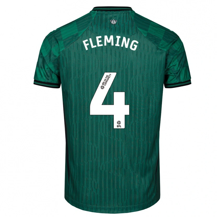 Danxen Kinder Charlotte Fleming #4 Grün Schwarz Auswärtstrikot Trikot 2025/26 T-Shirt Schweiz