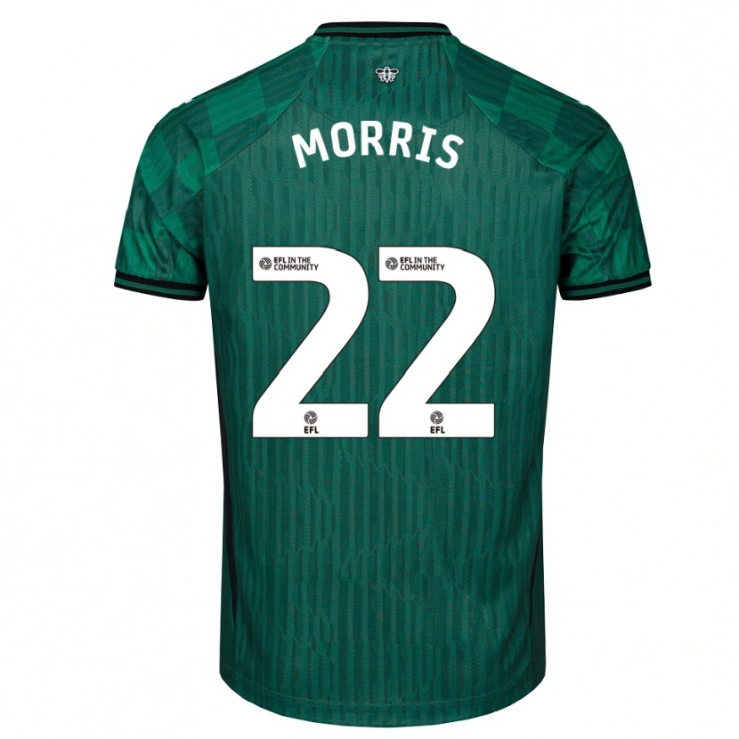 Danxen Kinder James Morris #22 Grün Schwarz Auswärtstrikot Trikot 2025/26 T-Shirt Schweiz
