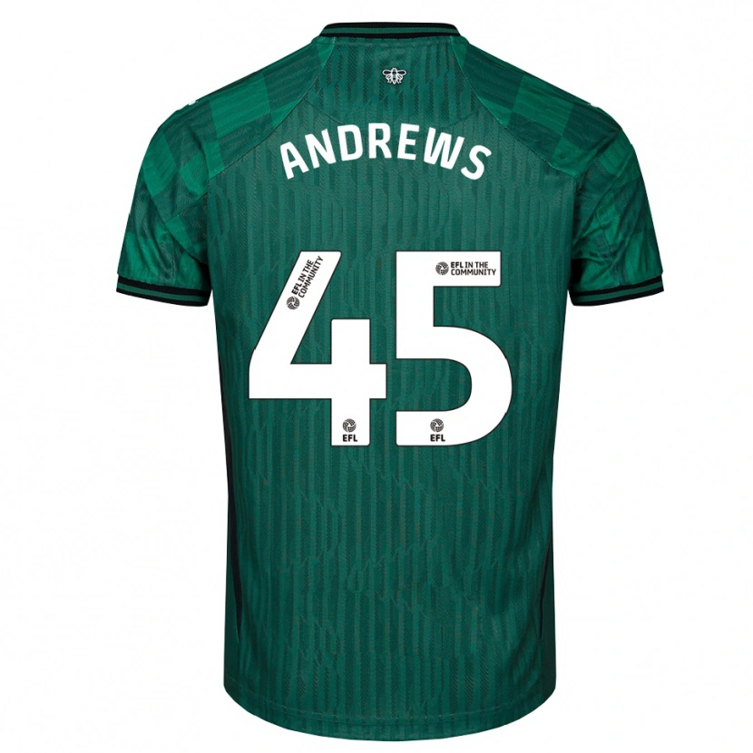Danxen Kinder Ryan Andrews #45 Grün Schwarz Auswärtstrikot Trikot 2025/26 T-Shirt Schweiz