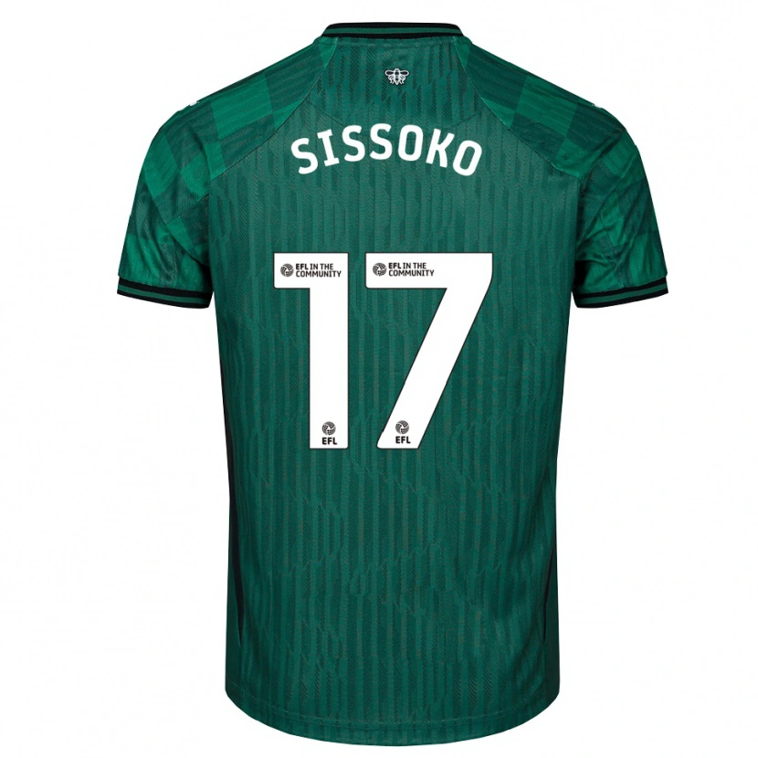 Danxen Kinder Moussa Sissoko #17 Grün Schwarz Auswärtstrikot Trikot 2025/26 T-Shirt Schweiz