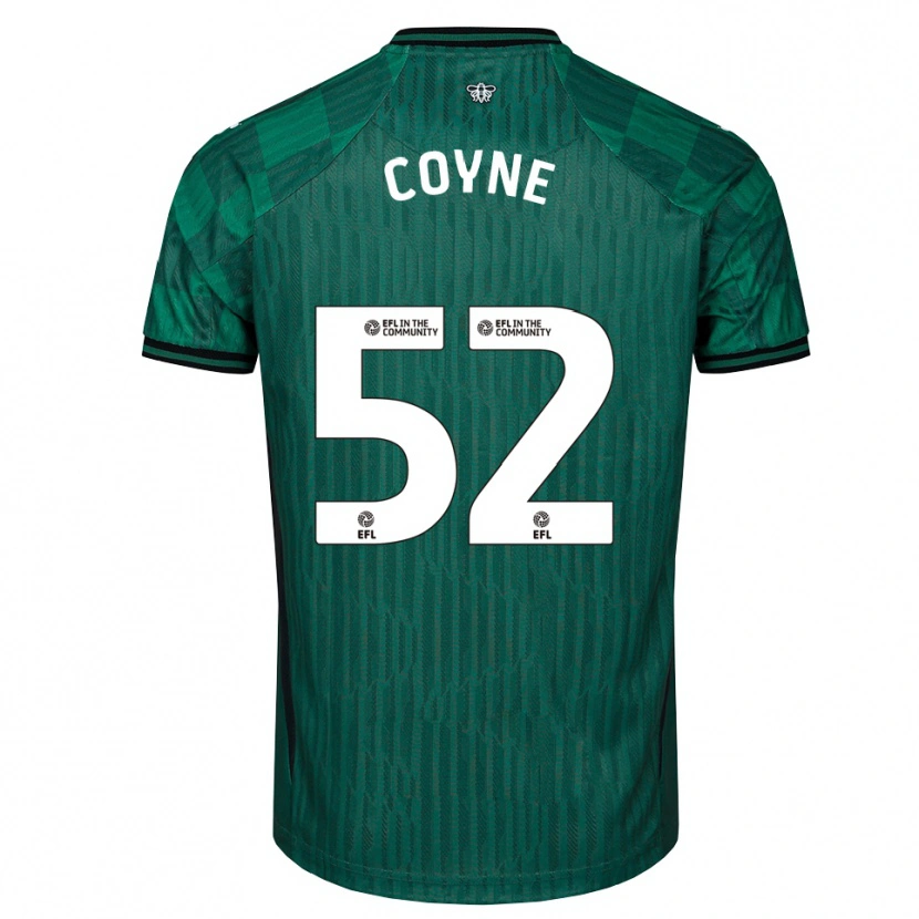 Danxen Kinder Aidan Coyne #52 Grün Schwarz Auswärtstrikot Trikot 2025/26 T-Shirt Schweiz