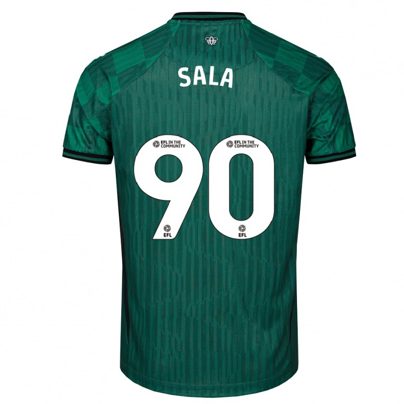 Danxen Kinder Joel Sala #90 Grün Schwarz Auswärtstrikot Trikot 2025/26 T-Shirt Schweiz