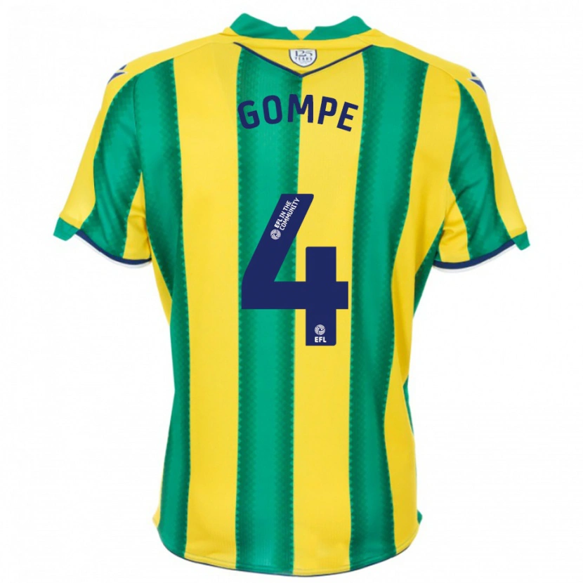 Danxen Kinder Shane Gompe #4 Gelb Grün Auswärtstrikot Trikot 2025/26 T-Shirt Schweiz