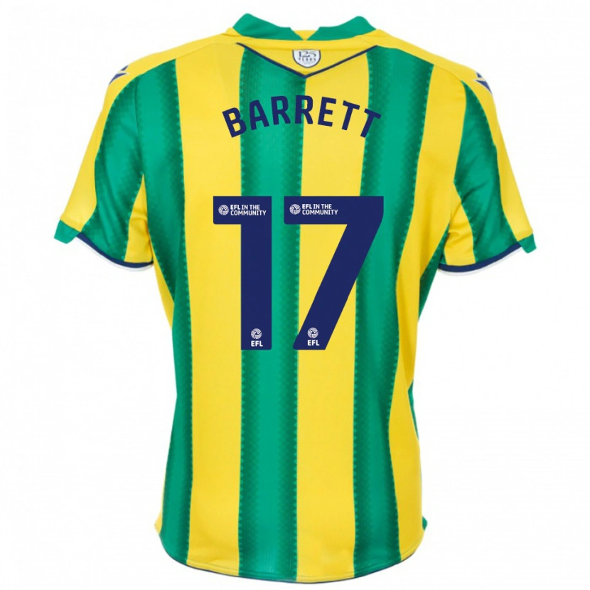 Danxen Kinder Josh Barrett #17 Gelb Grün Auswärtstrikot Trikot 2025/26 T-Shirt Schweiz