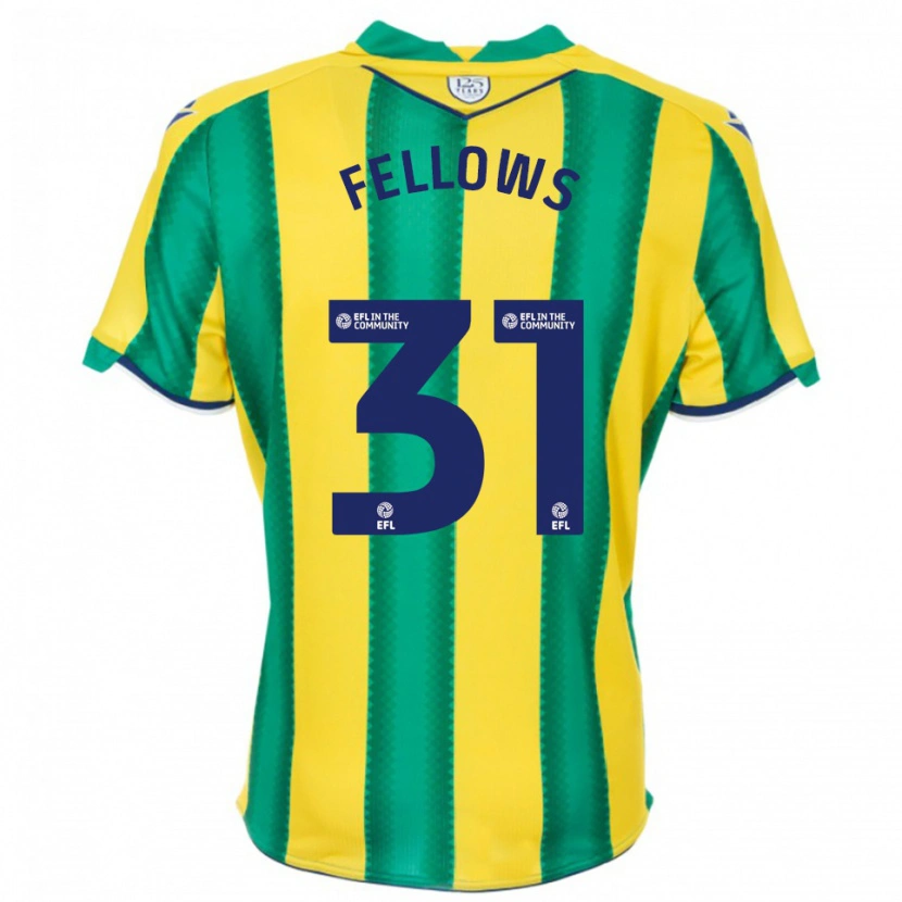 Danxen Kinder Tom Fellows #31 Gelb Grün Auswärtstrikot Trikot 2025/26 T-Shirt Schweiz