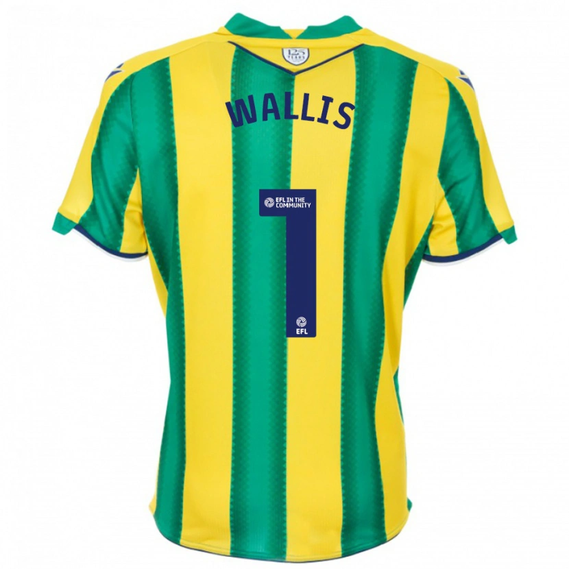 Danxen Kinder Joe Wallis #1 Gelb Grün Auswärtstrikot Trikot 2025/26 T-Shirt Schweiz