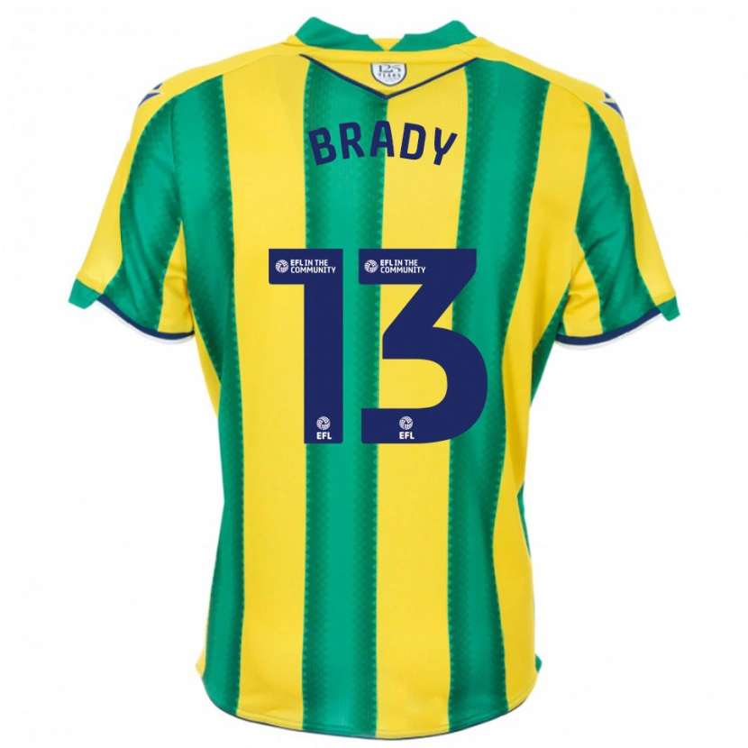 Danxen Kinder Louis Brady #13 Gelb Grün Auswärtstrikot Trikot 2025/26 T-Shirt Schweiz