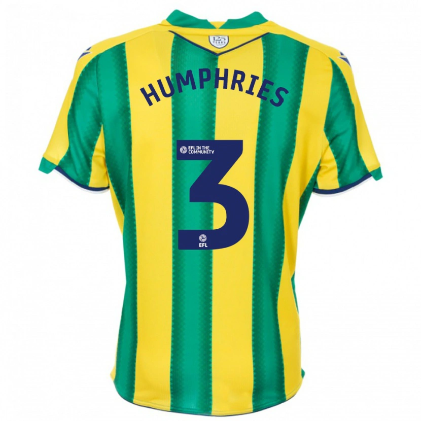 Danxen Kinder Evan Humphries #3 Gelb Grün Auswärtstrikot Trikot 2025/26 T-Shirt Schweiz