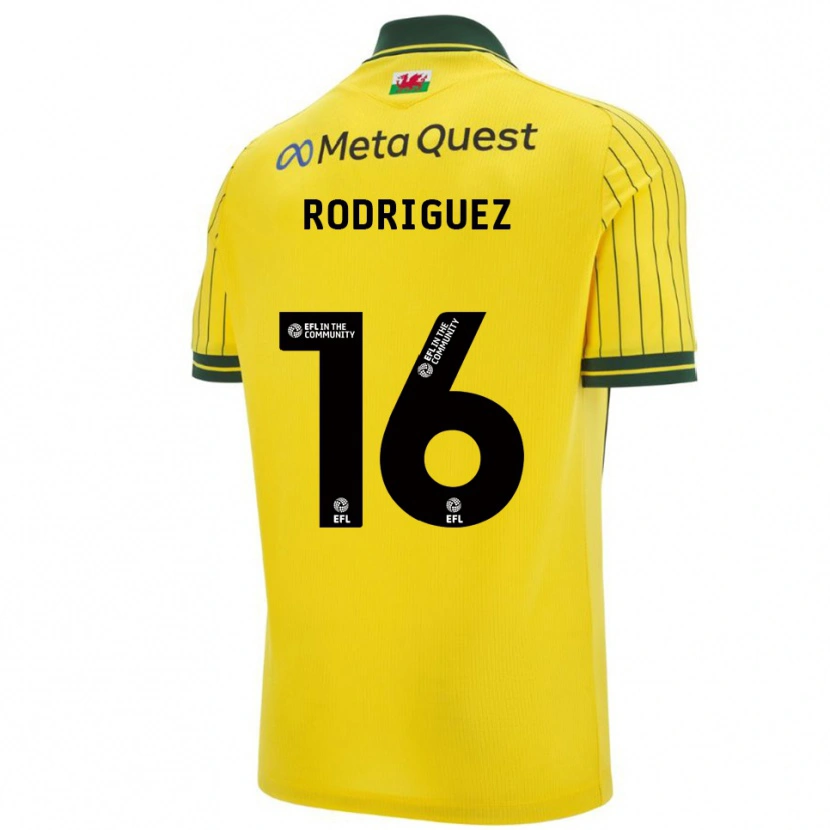 Danxen Kinder Jay Rodríguez #16 Gelb Grün Auswärtstrikot Trikot 2025/26 T-Shirt Schweiz