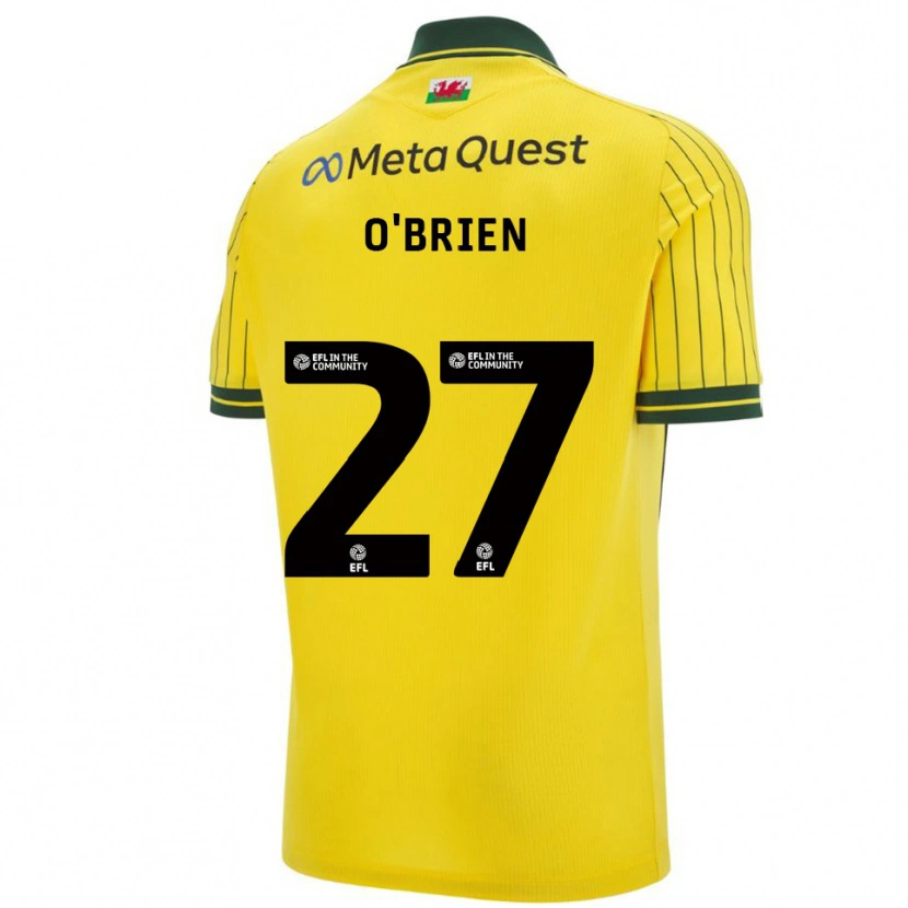 Danxen Kinder Lewis O'brien #27 Gelb Grün Auswärtstrikot Trikot 2025/26 T-Shirt Schweiz