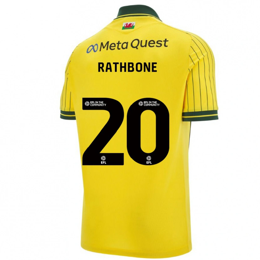 Danxen Kinder Ollie Rathbone #20 Gelb Grün Auswärtstrikot Trikot 2025/26 T-Shirt Schweiz