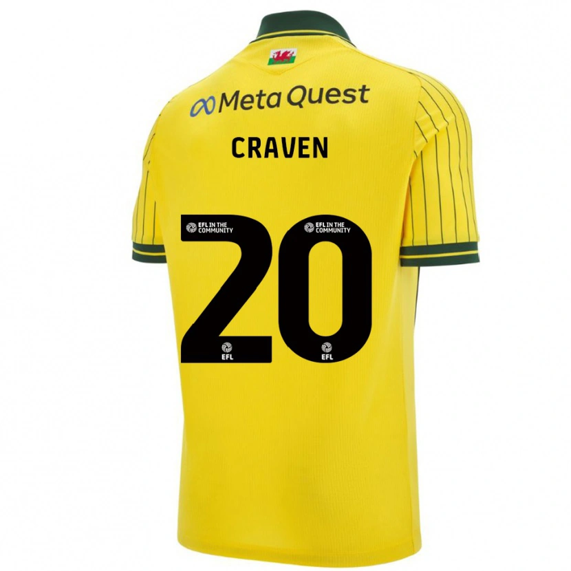 Danxen Kinder Lizzie Craven #20 Gelb Grün Auswärtstrikot Trikot 2025/26 T-Shirt Schweiz