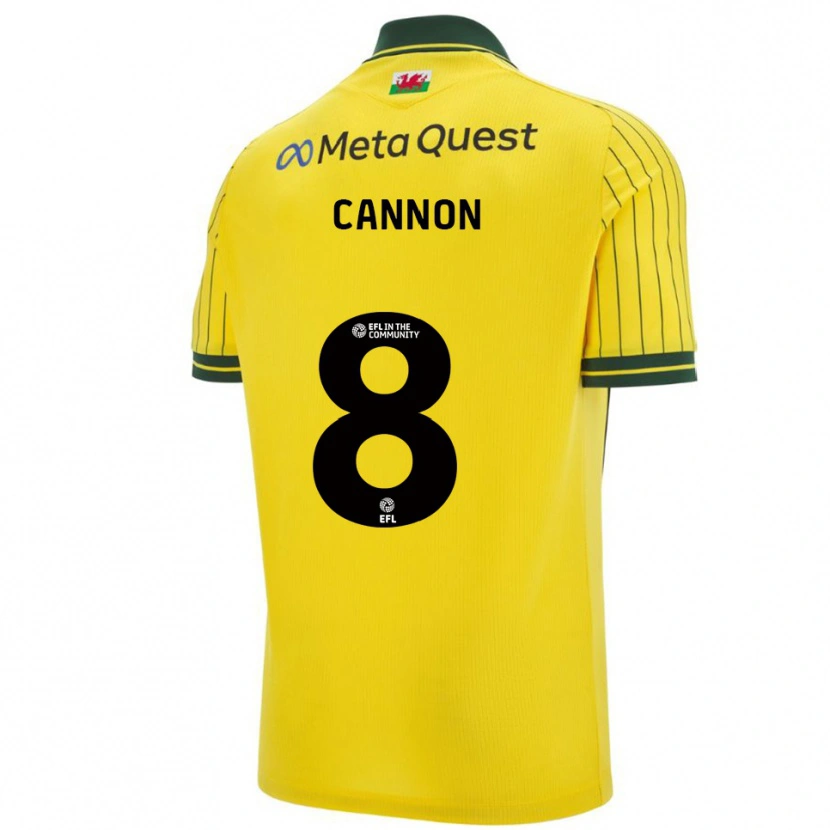 Danxen Kinder Andy Cannon #8 Gelb Grün Auswärtstrikot Trikot 2025/26 T-Shirt Schweiz