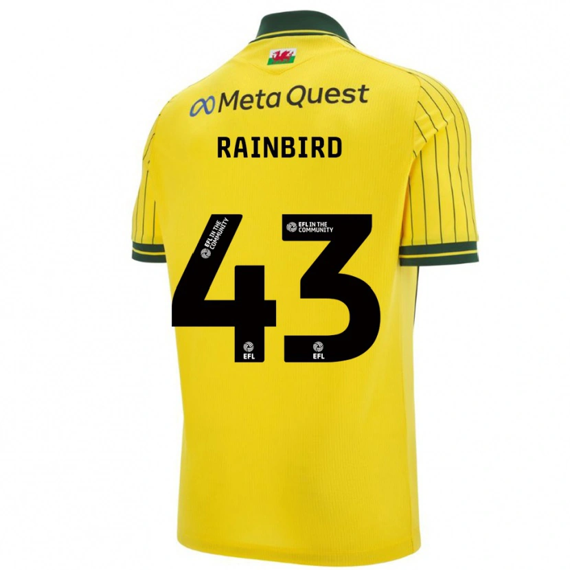 Danxen Kinder James Rainbird #43 Gelb Grün Auswärtstrikot Trikot 2025/26 T-Shirt Schweiz