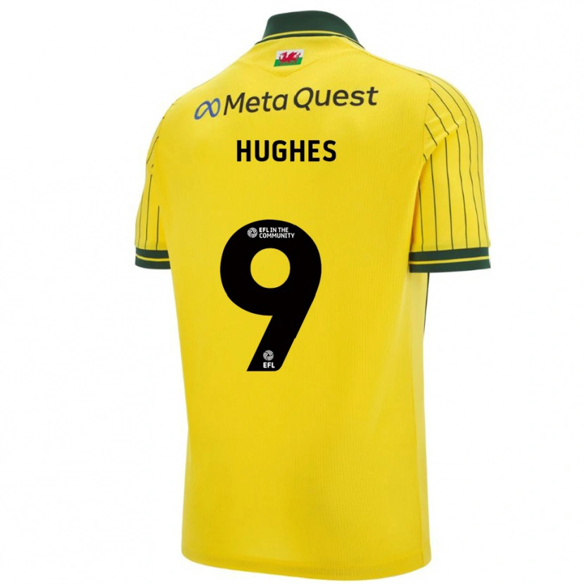 Danxen Kinder Rosie Hughes #9 Gelb Grün Auswärtstrikot Trikot 2025/26 T-Shirt Schweiz