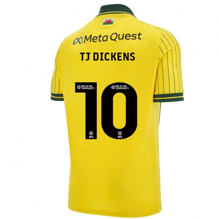 Danxen Kinder Tonicha Tj Dickens #10 Gelb Grün Auswärtstrikot Trikot 2025/26 T-Shirt Schweiz