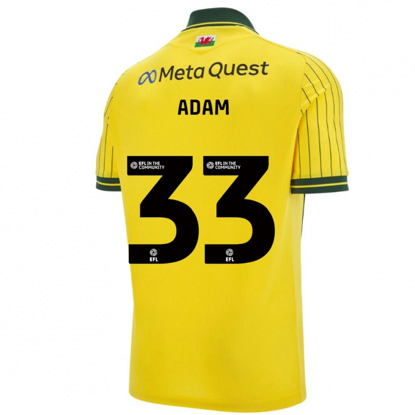 Danxen Kinder Josh Adam #33 Gelb Grün Auswärtstrikot Trikot 2025/26 T-Shirt Schweiz