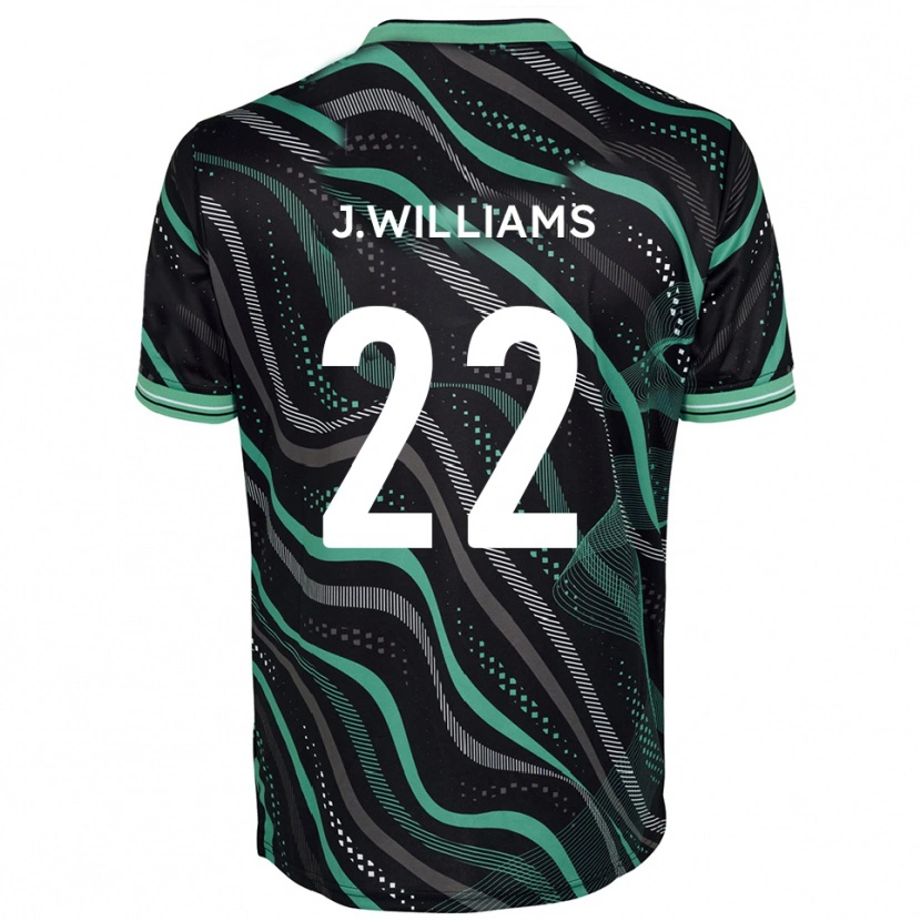 Danxen Kinder Josh Williams #22 Schwarz Grün Auswärtstrikot Trikot 2025/26 T-Shirt Schweiz