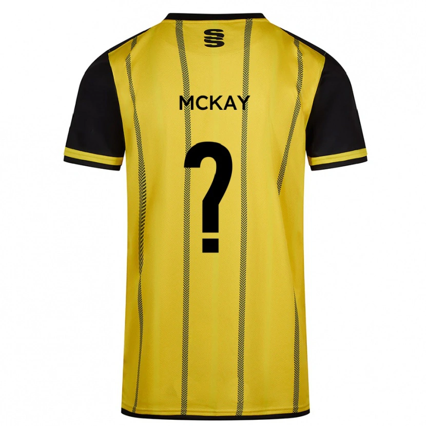 Danxen Kinder Mason Mckay #0 Gelb Schwarz Auswärtstrikot Trikot 2025/26 T-Shirt Schweiz