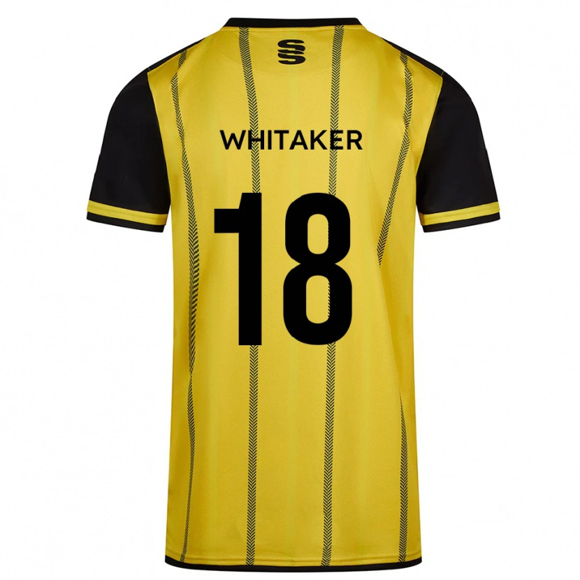 Danxen Kinder Eve Whitaker #18 Gelb Schwarz Auswärtstrikot Trikot 2025/26 T-Shirt Schweiz