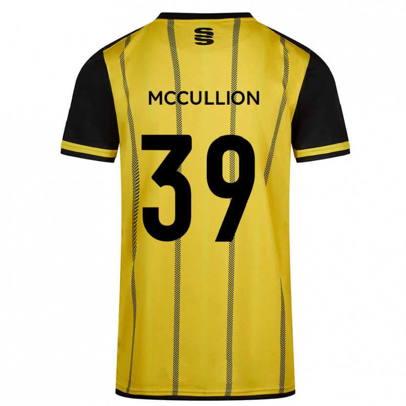 Danxen Kinder Gerald Mccullion #39 Gelb Schwarz Auswärtstrikot Trikot 2025/26 T-Shirt Schweiz