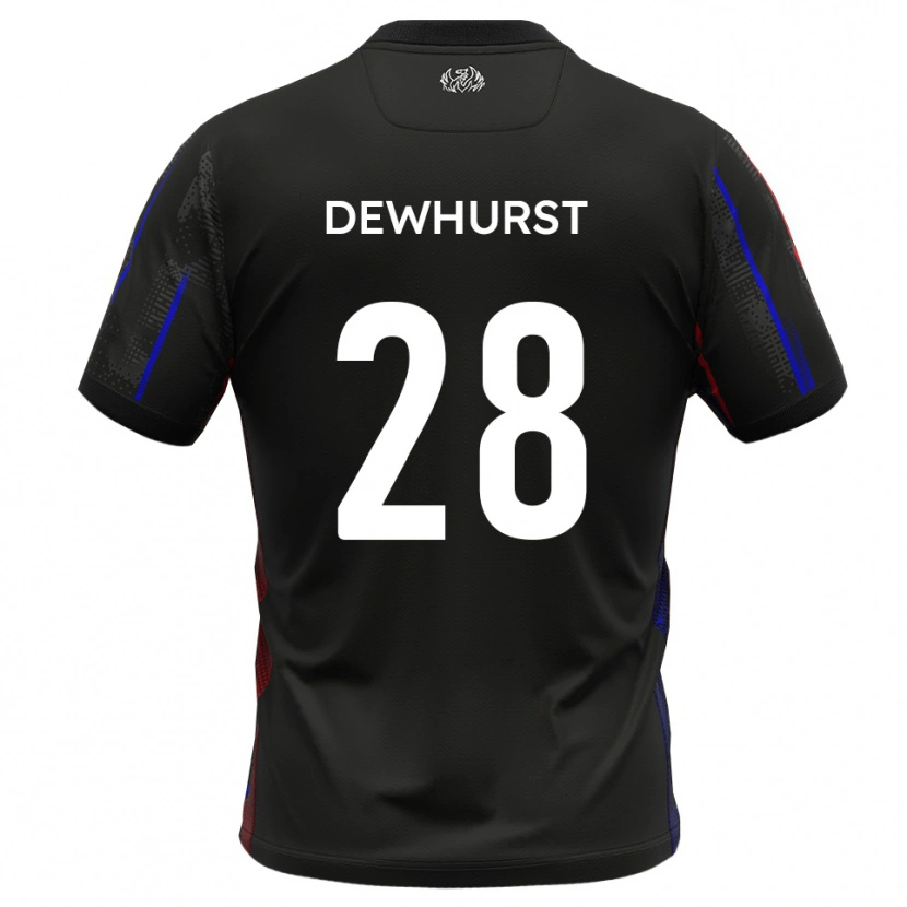 Danxen Kinder Marcus Dewhurst #28 Schwarz Rot Auswärtstrikot Trikot 2025/26 T-Shirt Schweiz