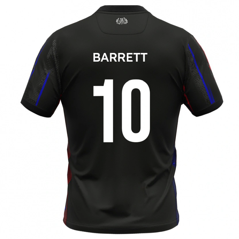 Danxen Kinder Josh Barrett #10 Schwarz Rot Auswärtstrikot Trikot 2025/26 T-Shirt Schweiz