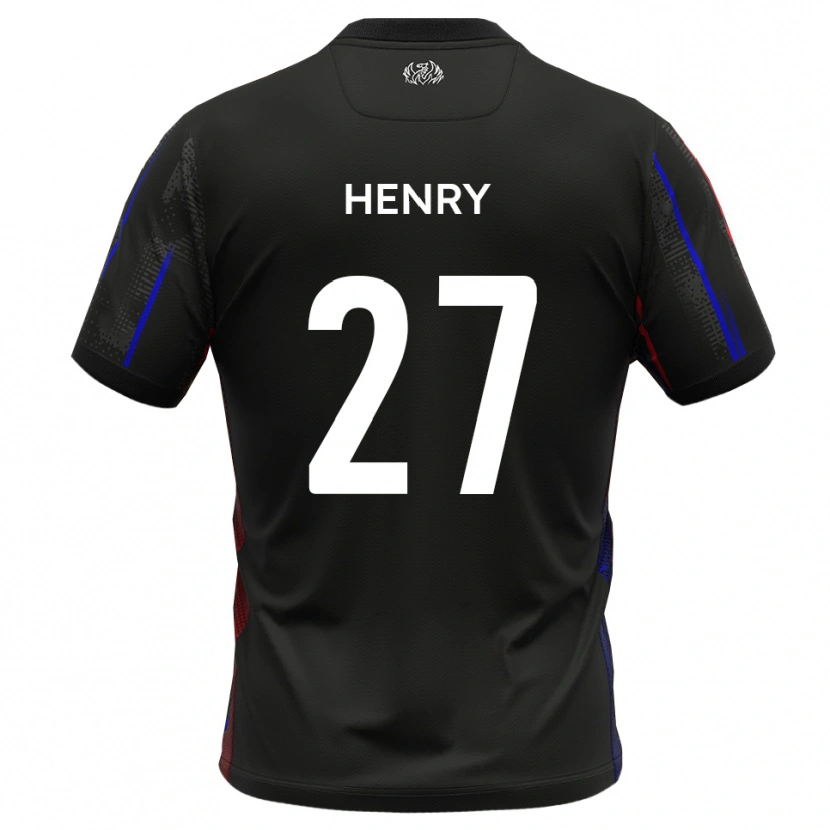 Danxen Kinder James Henry #27 Schwarz Rot Auswärtstrikot Trikot 2025/26 T-Shirt Schweiz