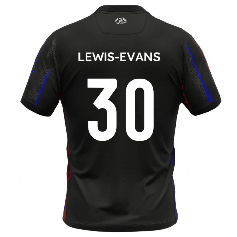 Danxen Kinder Joe Lewis-Evans #30 Schwarz Rot Auswärtstrikot Trikot 2025/26 T-Shirt Schweiz