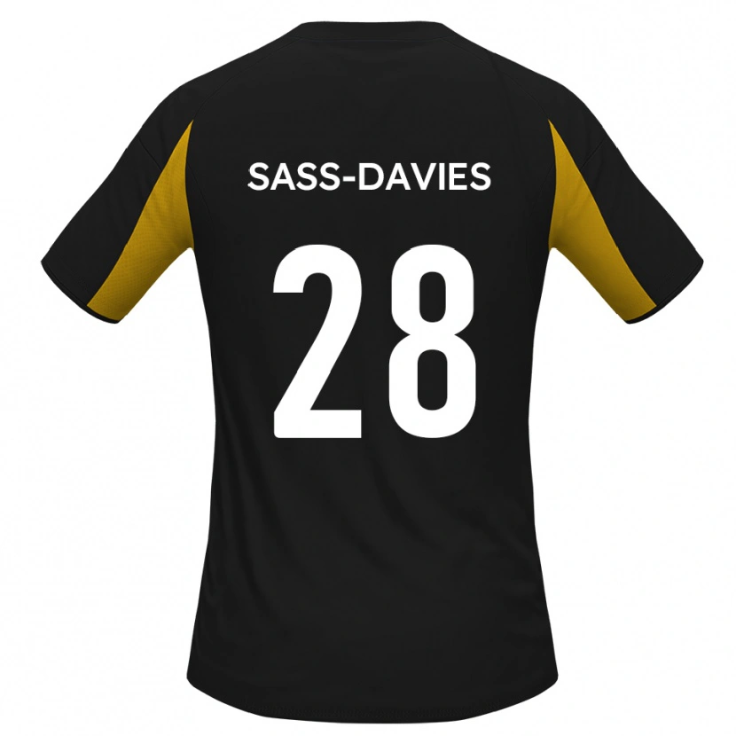 Danxen Kinder Billy Sass-Davies #28 Schwarz Gelb Auswärtstrikot Trikot 2025/26 T-Shirt Schweiz
