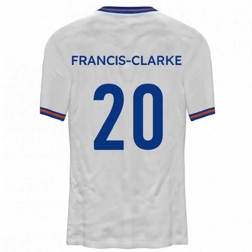 Danxen Kinder Aidan Francis-Clarke #20 Weiß Blau Auswärtstrikot Trikot 2025/26 T-Shirt Schweiz