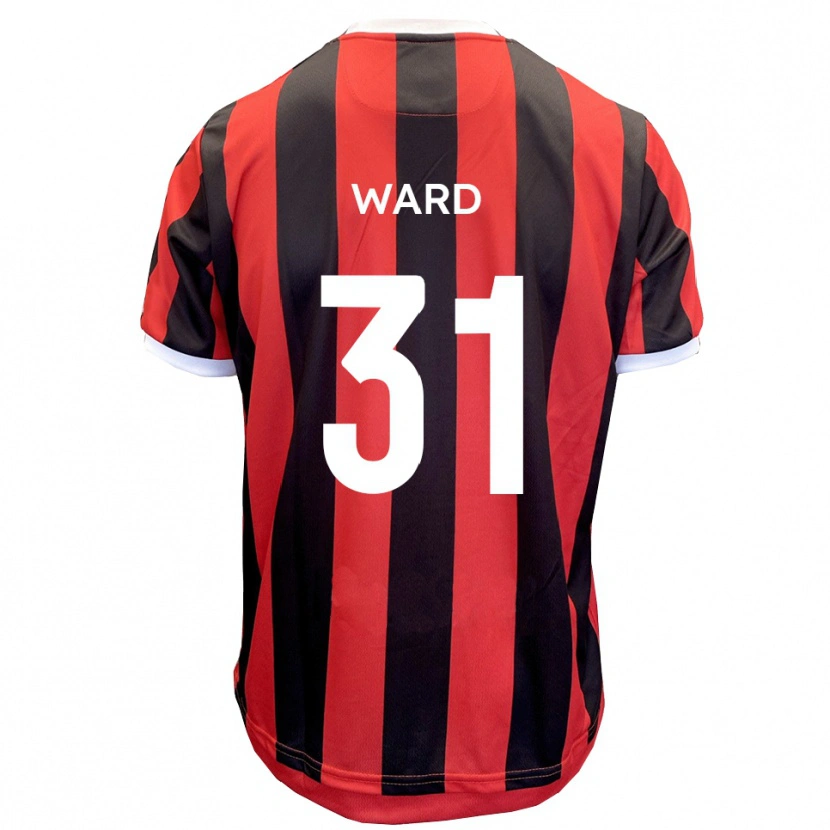Danxen Kinder Jed Ward #31 Rot Schwarz Auswärtstrikot Trikot 2025/26 T-Shirt Schweiz