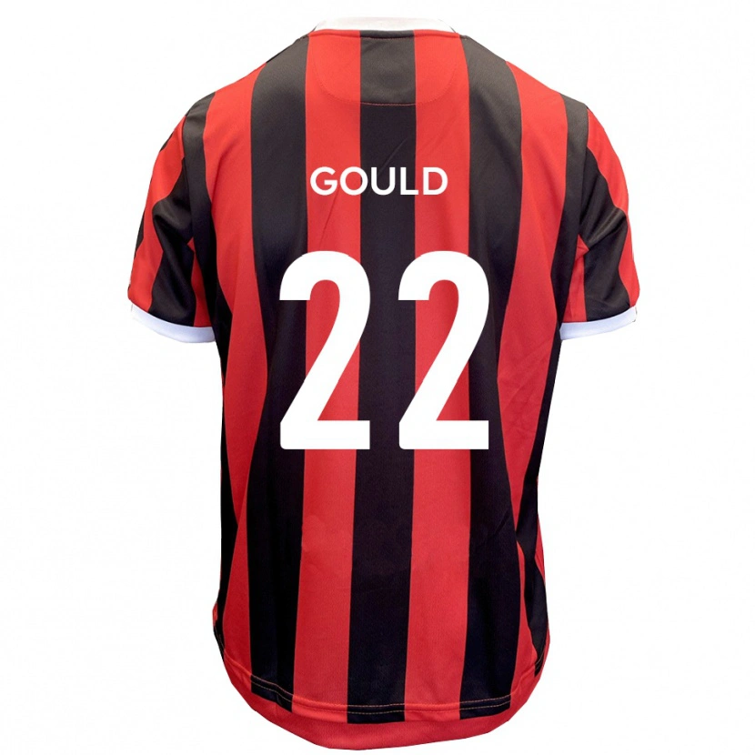 Danxen Kinder Matt Gould #22 Rot Schwarz Auswärtstrikot Trikot 2025/26 T-Shirt Schweiz