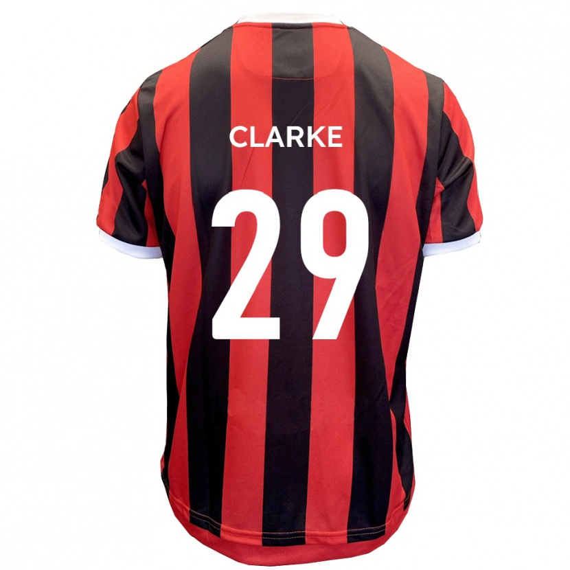Danxen Kinder Jahmari Clarke #29 Rot Schwarz Auswärtstrikot Trikot 2025/26 T-Shirt Schweiz