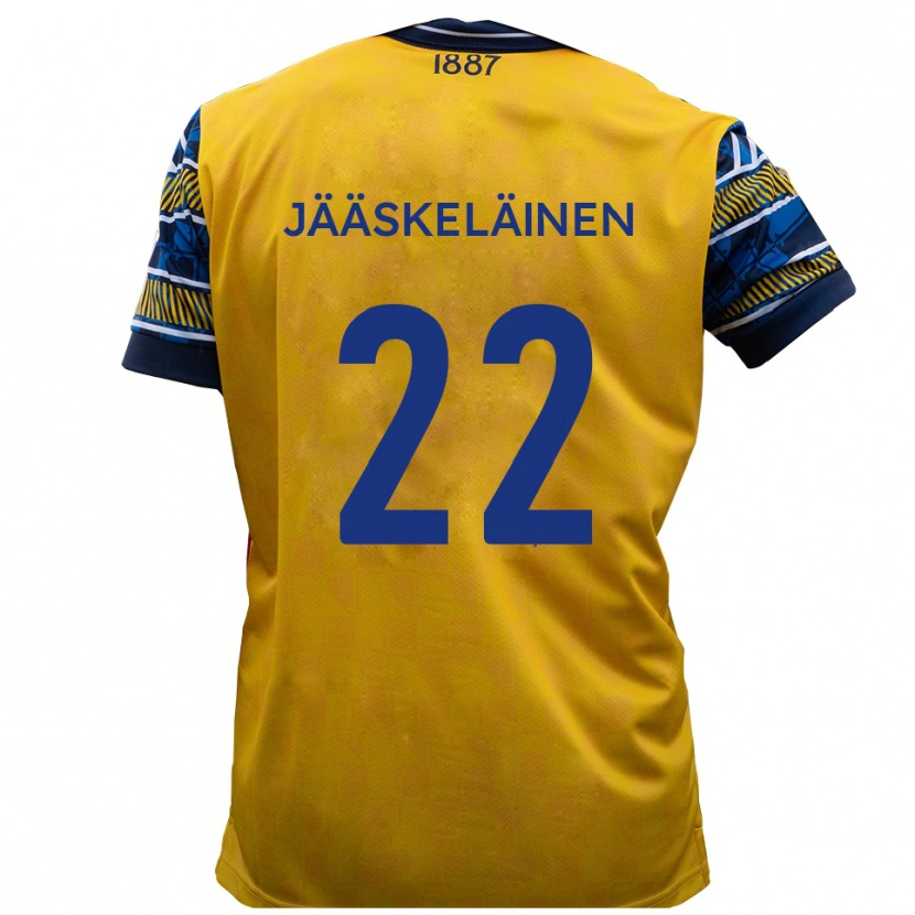 Danxen Kinder Will Jääskeläinen #22 Gelb Schwarz Auswärtstrikot Trikot 2025/26 T-Shirt Schweiz