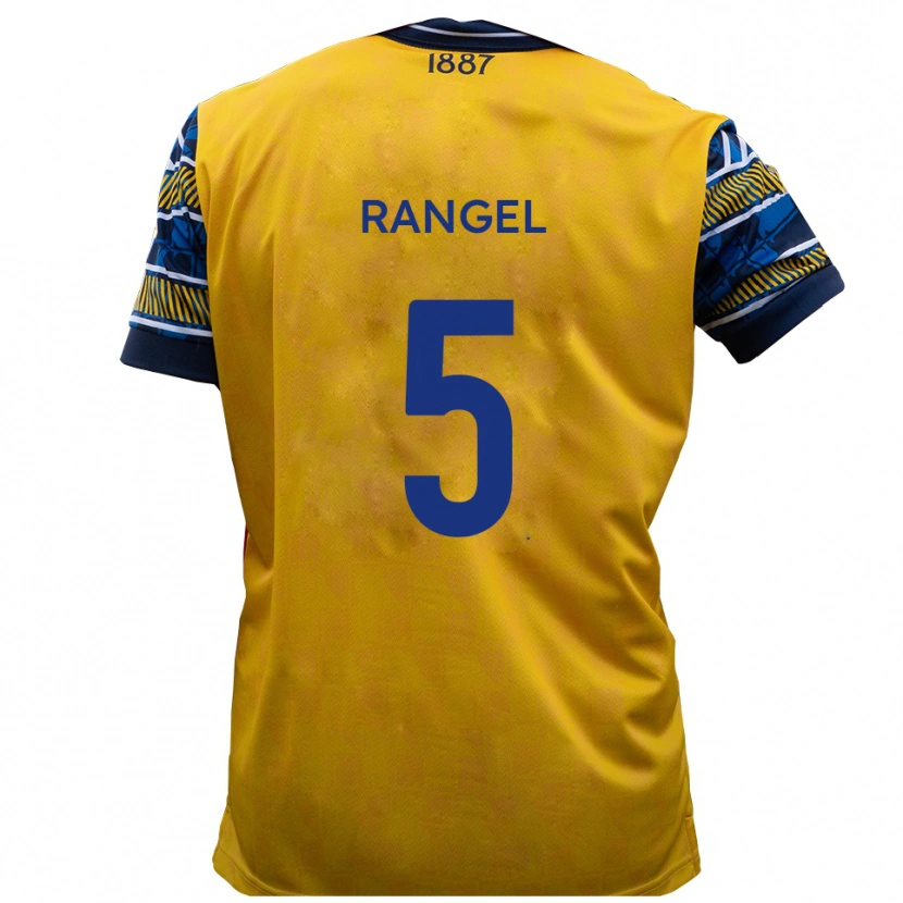 Danxen Kinder Chris Rangel #5 Gelb Schwarz Auswärtstrikot Trikot 2025/26 T-Shirt Schweiz