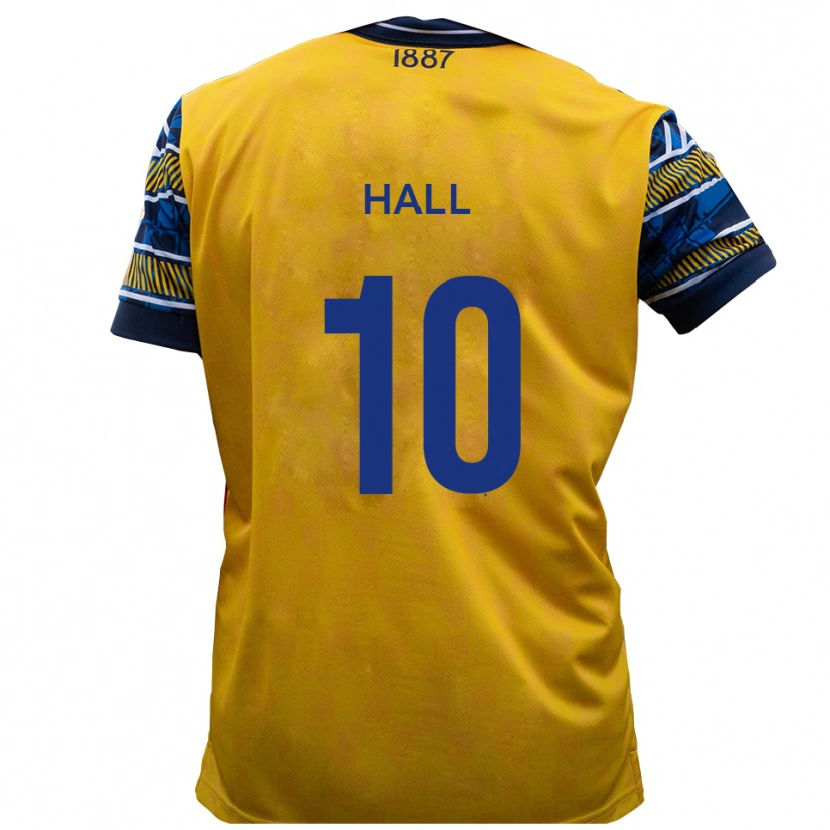 Danxen Kinder Luke Hall #10 Gelb Schwarz Auswärtstrikot Trikot 2025/26 T-Shirt Schweiz
